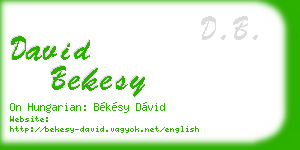 david bekesy business card