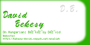 david bekesy business card